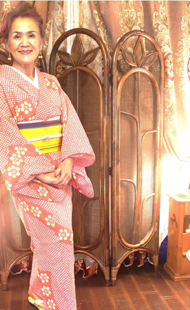 【千寿】/アンティークピンクの可愛い絞り浴衣帯付き