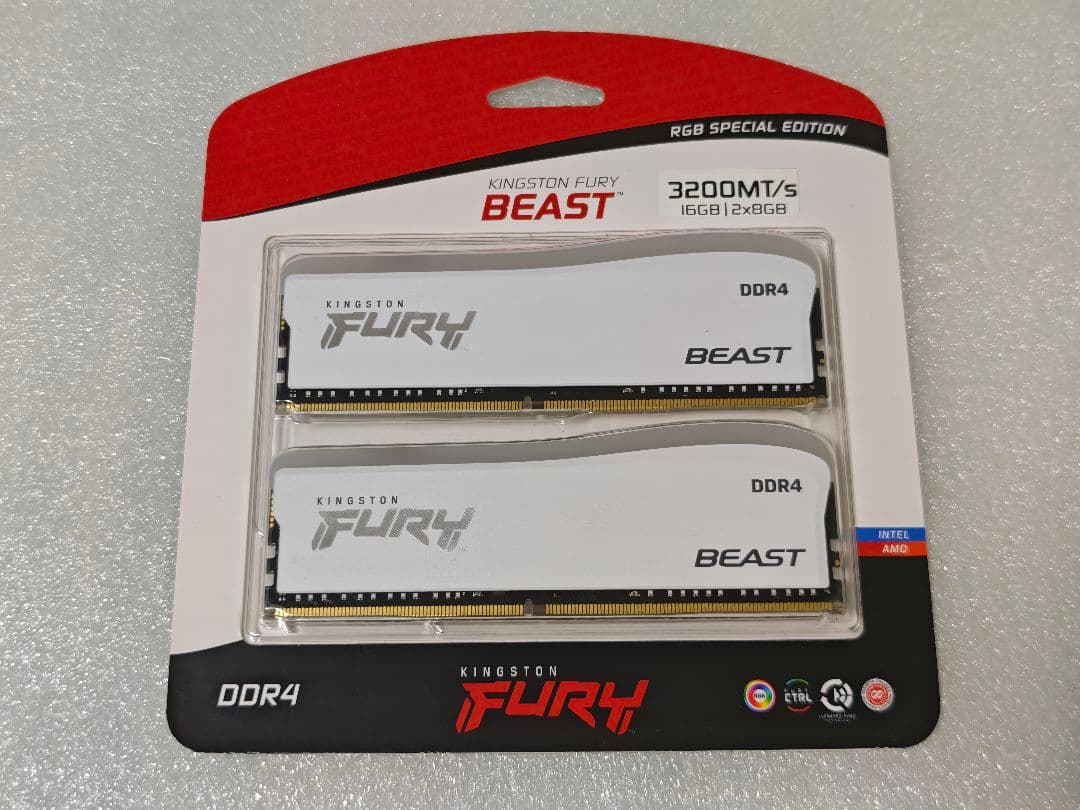 新品 Kingston FURY Beast DDR4 RGB 16GB