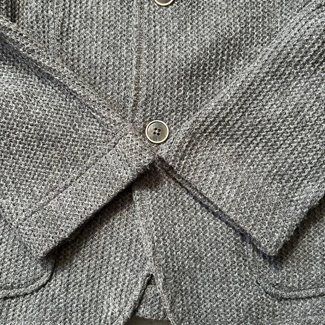 極美品 SHIPS アンコン XL ニット テーラードジャケット ジャガード