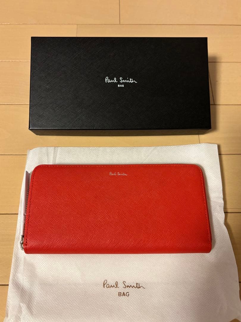【新品】Paul Smith アーティストストライププラー　ラウンドZIP長財布