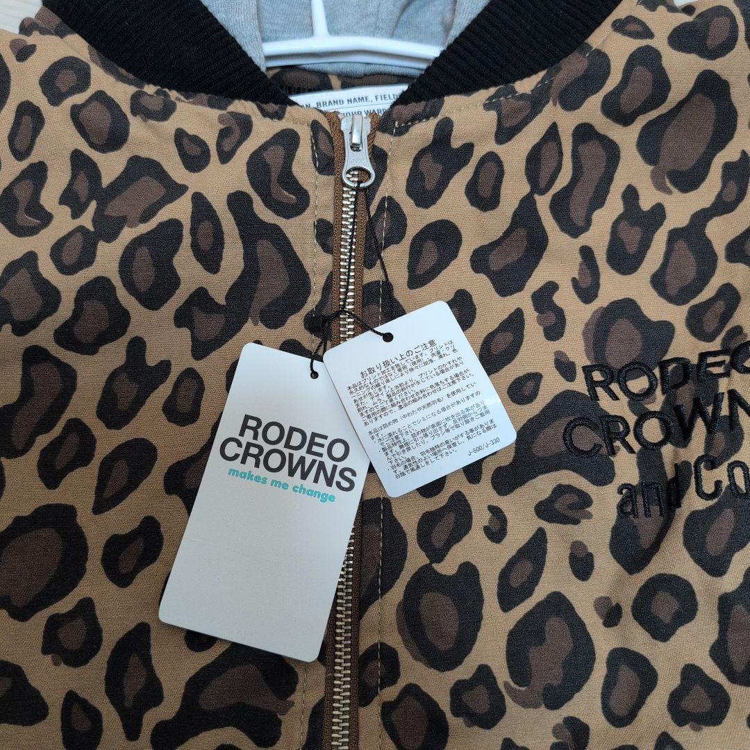 ロデオクラウンズ　HOODED BIG　レオパード柄 ブルゾン　RCWB