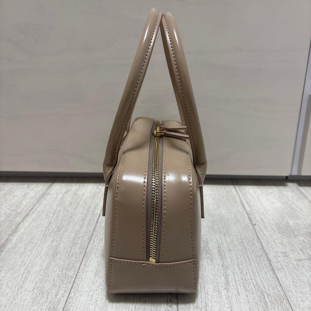 本日限りお値下中❗️herlipto ロゴミニボストンバッグ ベージュ