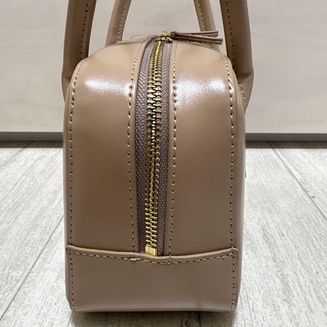 本日限りお値下中❗️herlipto ロゴミニボストンバッグ ベージュ