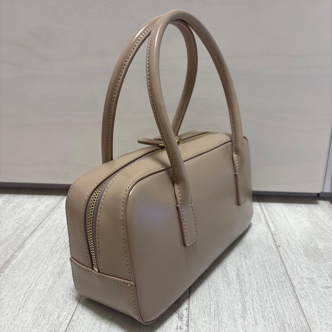 本日限りお値下中❗️herlipto ロゴミニボストンバッグ ベージュ