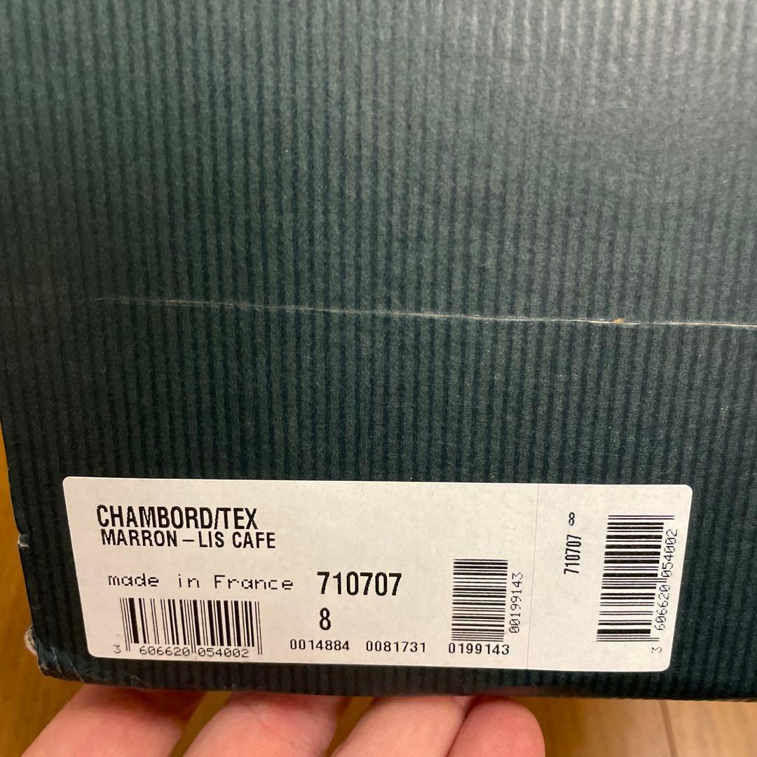 Paraboot ダークブラウン リスレザー人気シャンボード8 美品鏡面