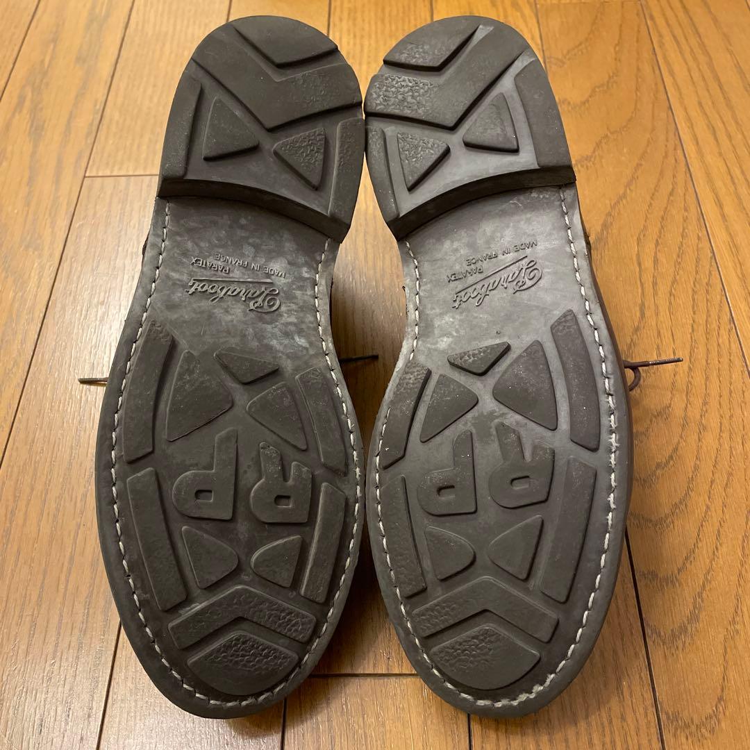 Paraboot ダークブラウン リスレザー人気シャンボード8 美品鏡面