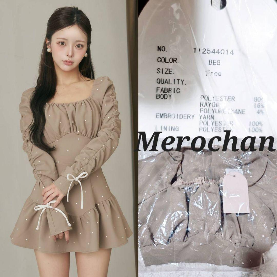 ダーリッチ スクエアネックギャザーミニワンピース 新品タグ付き