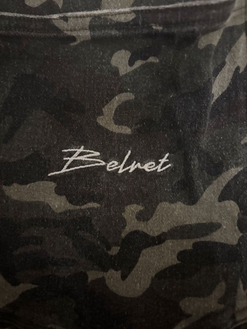 [方正くん] BELVET 迷彩柄 ワークパンツ カモ柄 スタッズ付