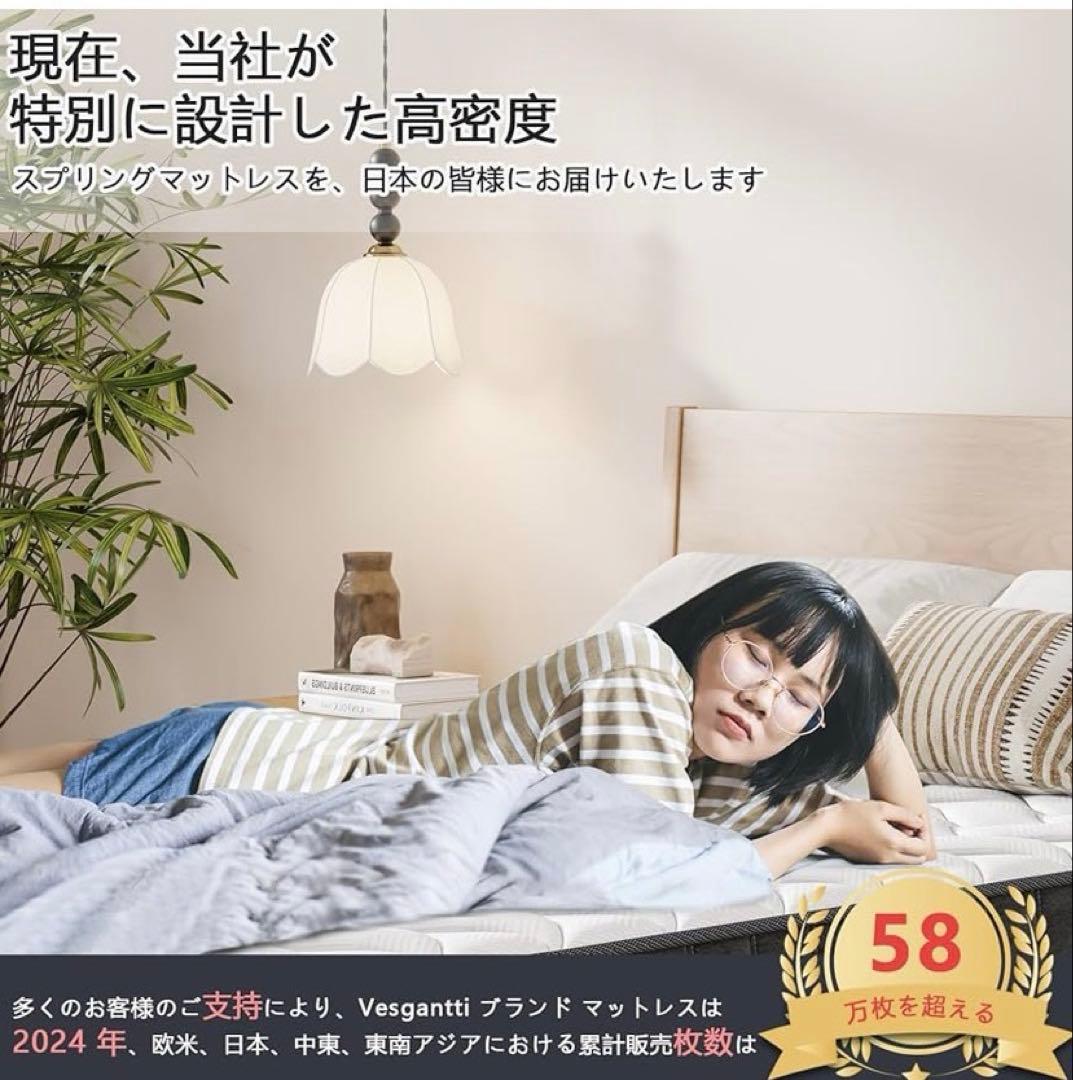 2025年最新厚さ20cm体圧分散 ダブルスプリングマットレス 定価28800円