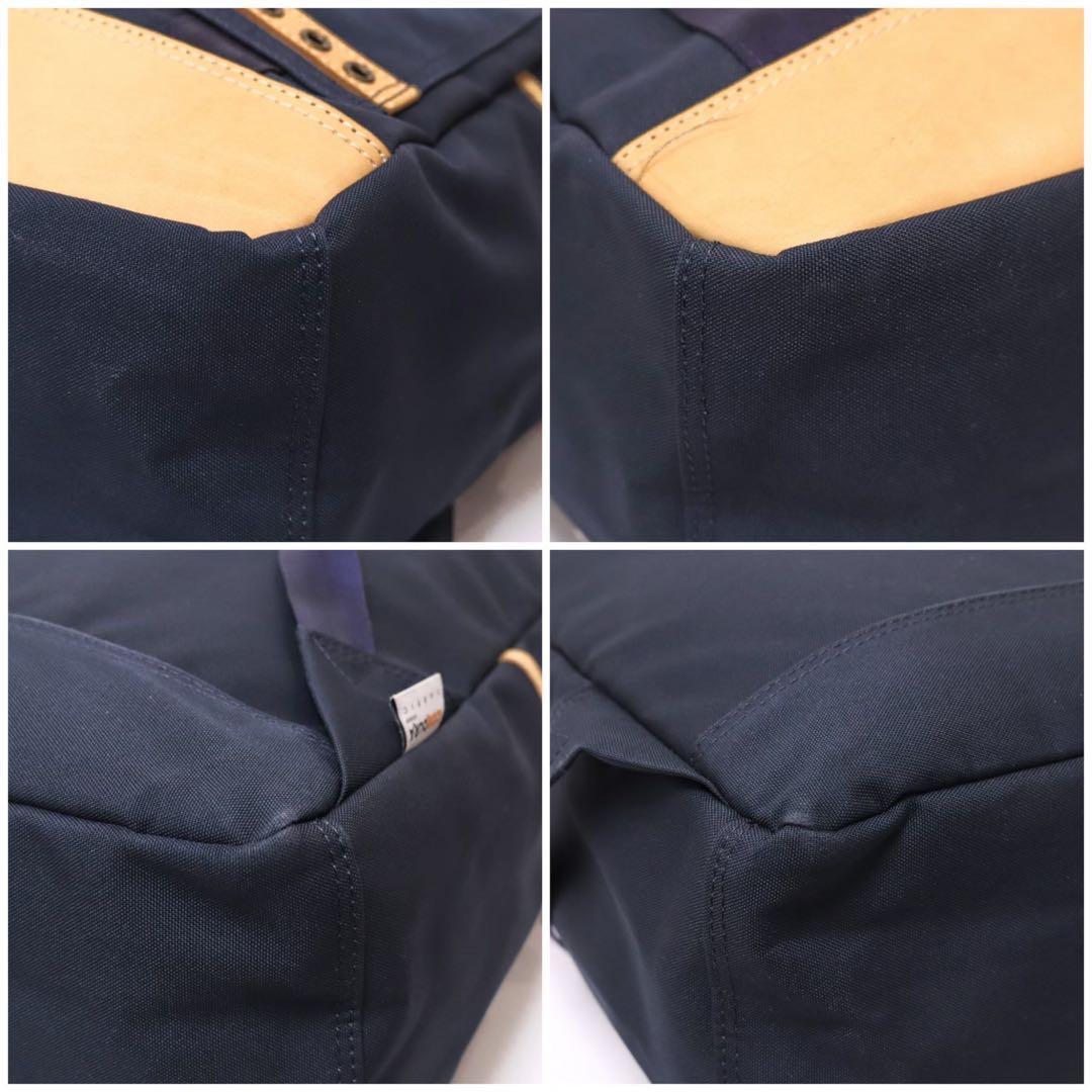 美品✨master-piece リュック 牛革 ネイビー ノートPC収納可