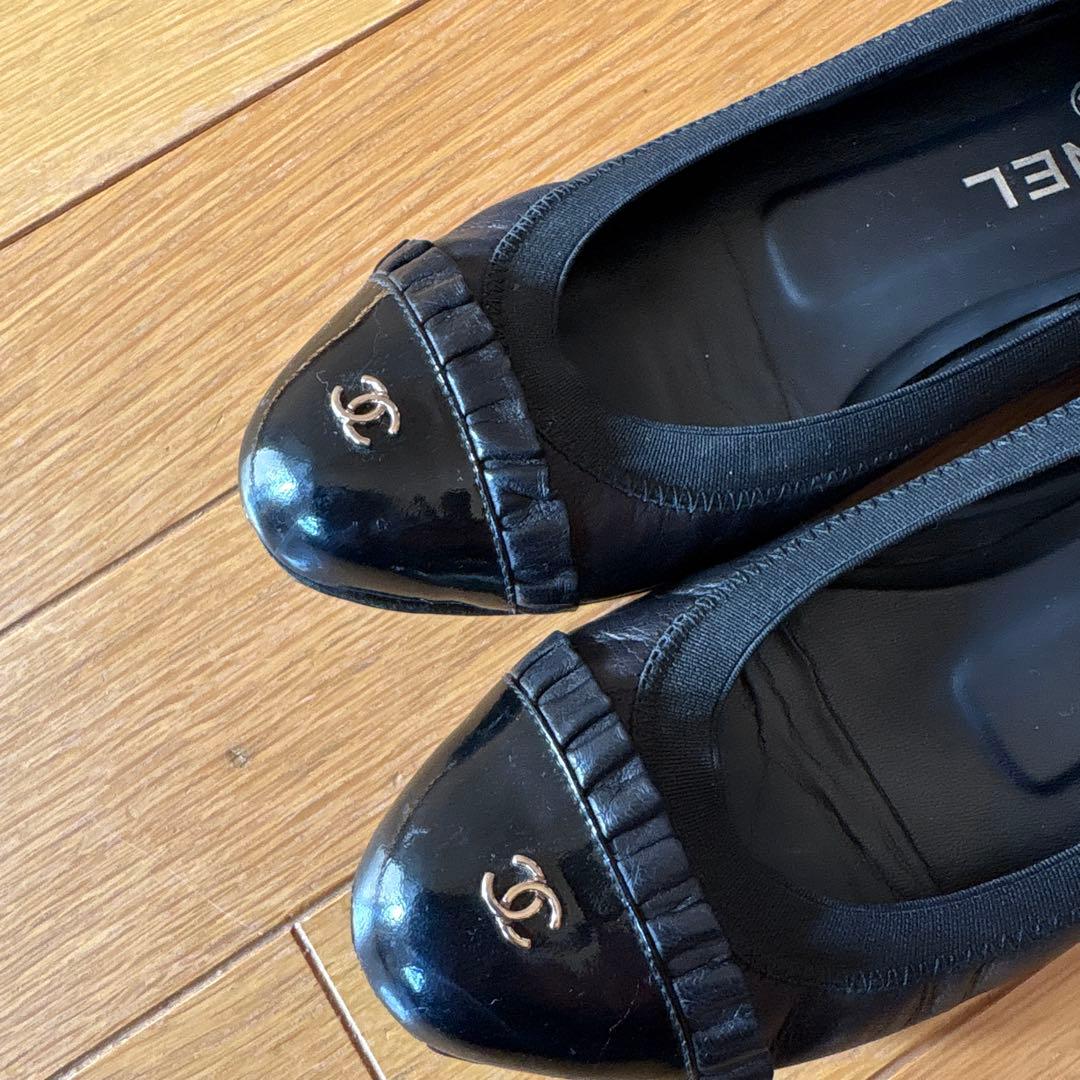 CHANEL 正規品 バレエシューズ フラットシューズ ココマーク23cm