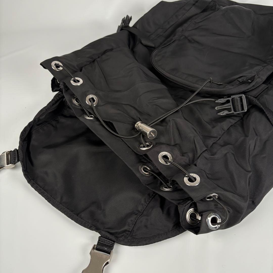 PRADA プラダ V135 三角ロゴ　リュック バックパック 黒　大容量