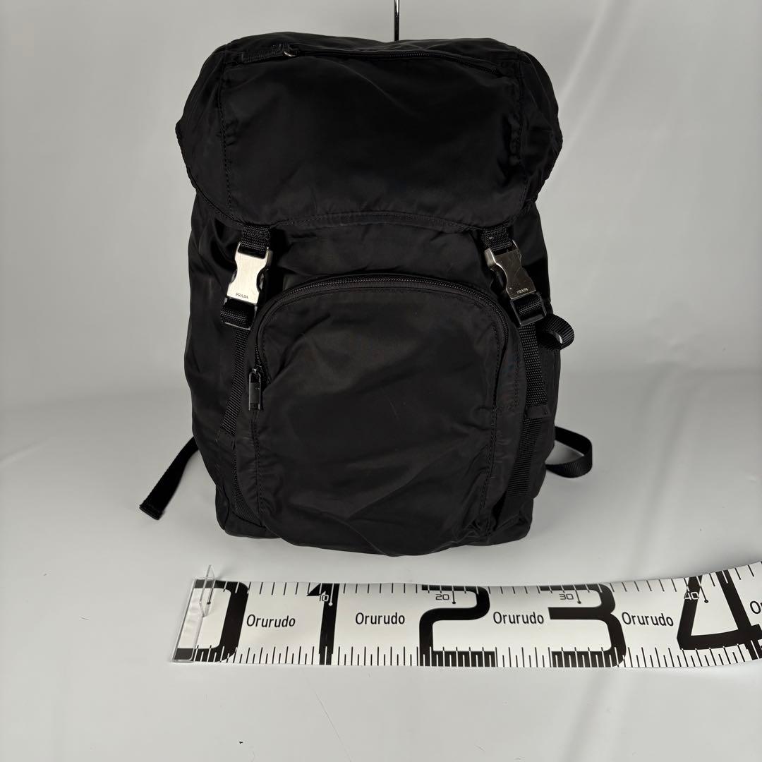 PRADA プラダ V135 三角ロゴ　リュック バックパック 黒　大容量