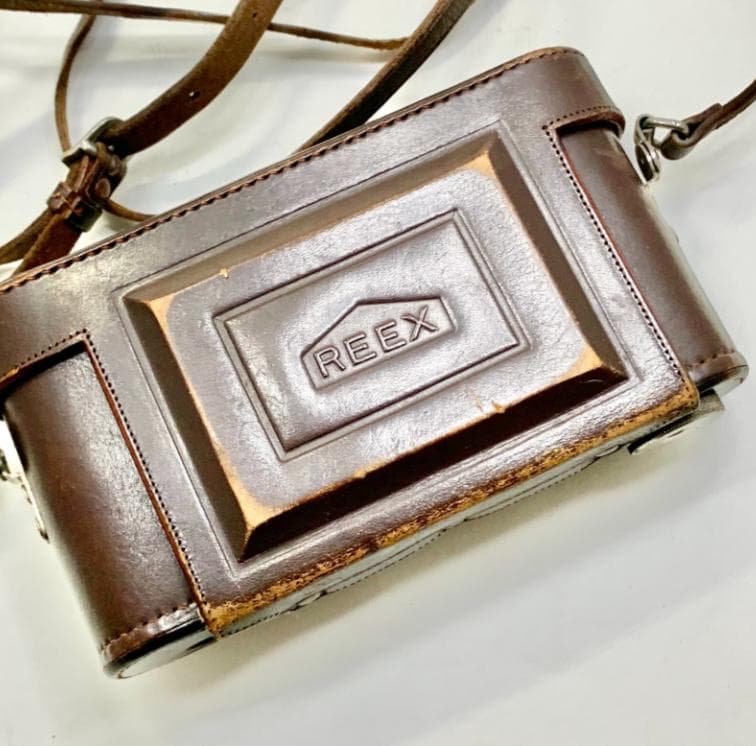 激レア「REEX」中判イコンタタイプカメラ美光堂森製作所レザーケース付