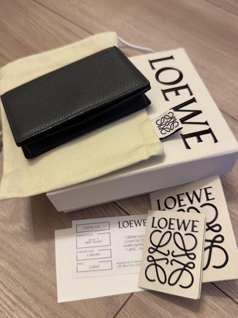 LOEWE ソフトグレインカーフ アナグラム ビジネスカードホルダー 名刺入れ
