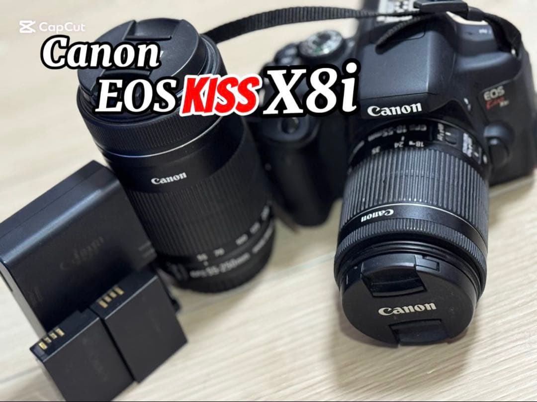Canon EOS Kiss X8i 一眼レフカメラ レンズ2本セット