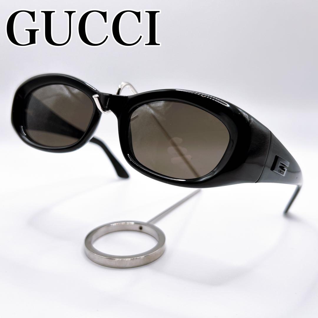 希少✨グッチ サングラス サイドロゴ Gロゴ ブラック ゴールド