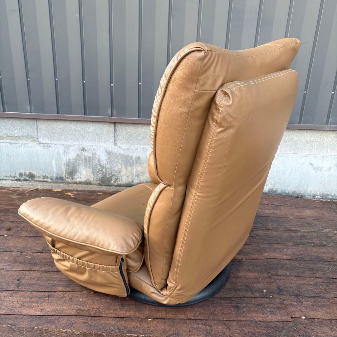 リクライニング座椅子 リラックスチェア アームチェア 大型 ハイバック 回転式