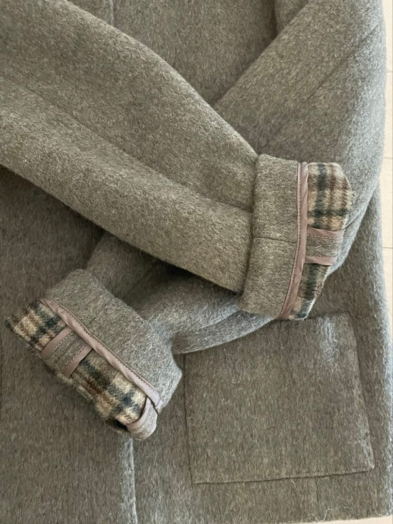 マドモアゼルノンノン　ウールジャケット　一枚仕立て　裏地チェック柄