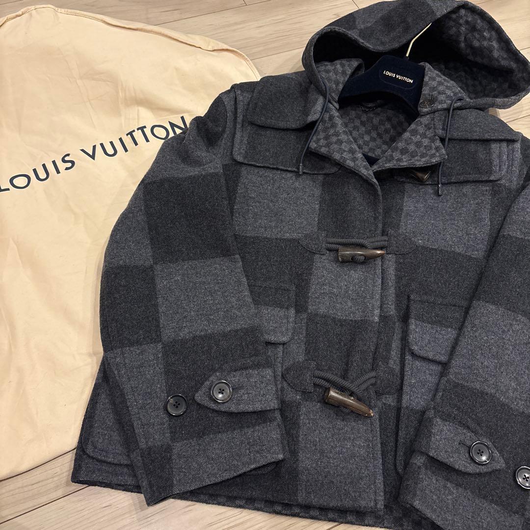 【極美品】LOUIS VUITTON チェック柄ダッフルコート