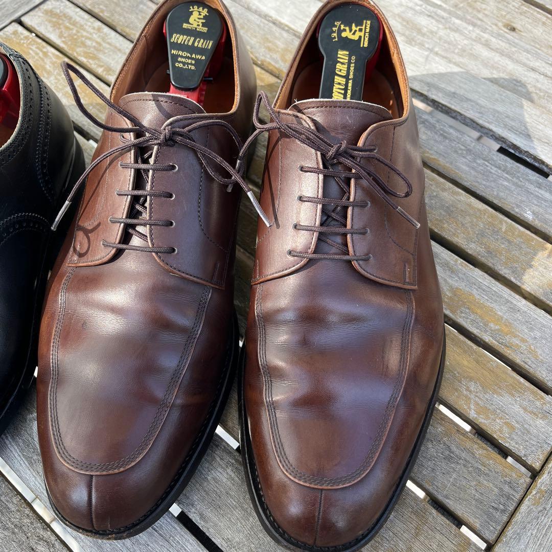 スコッチグレイン ウィングチップ・ユーチップレザーシューズセット