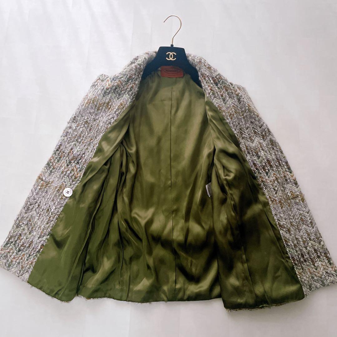 美品✨ミッソーニ ウールジャケット モヘヤ混 オレンジタグ 大きいサイズ 44