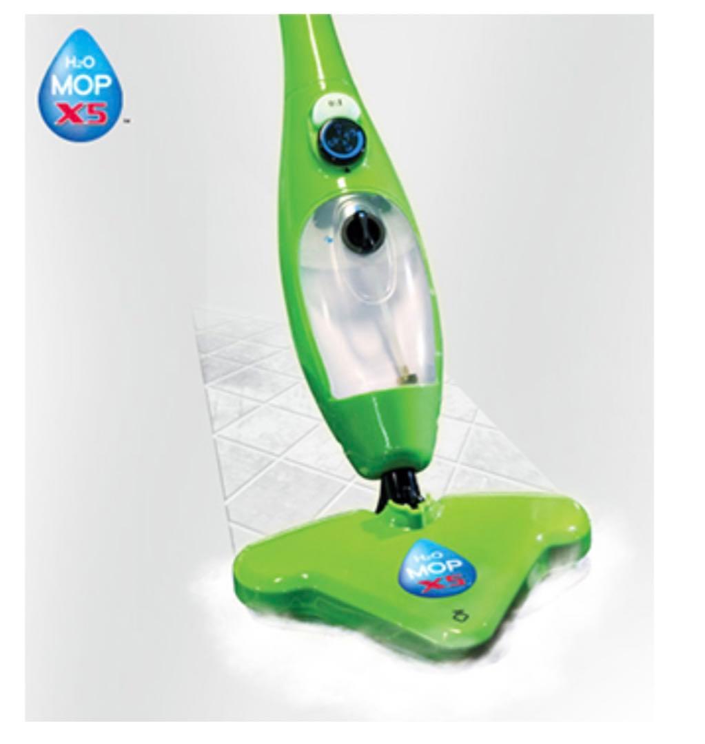 H2OウルトラスチームマスターX5 緑 グリーン　スチームモップマット付き