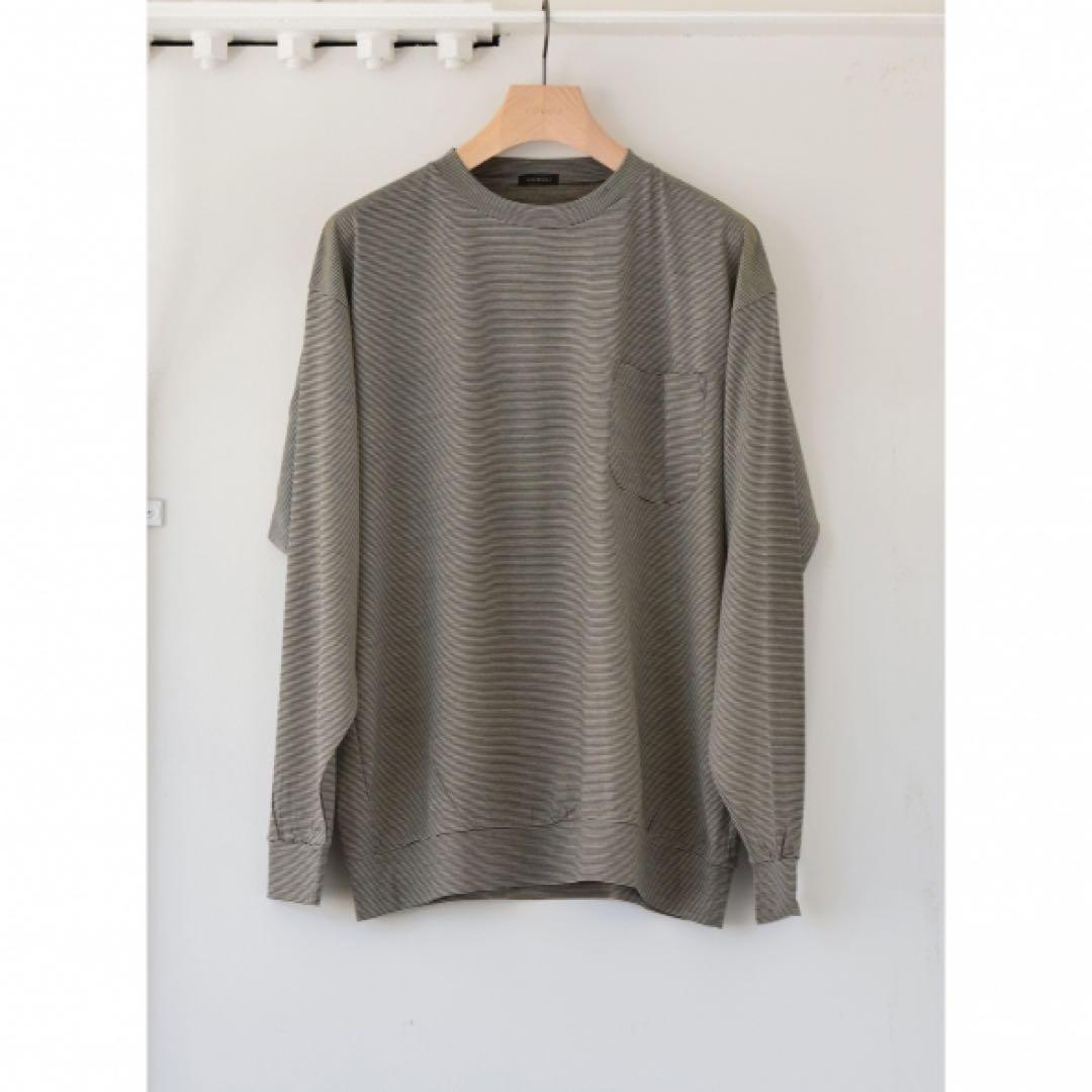 だ*ら様 comoli ウール天竺 長袖クルー サイズ3 border