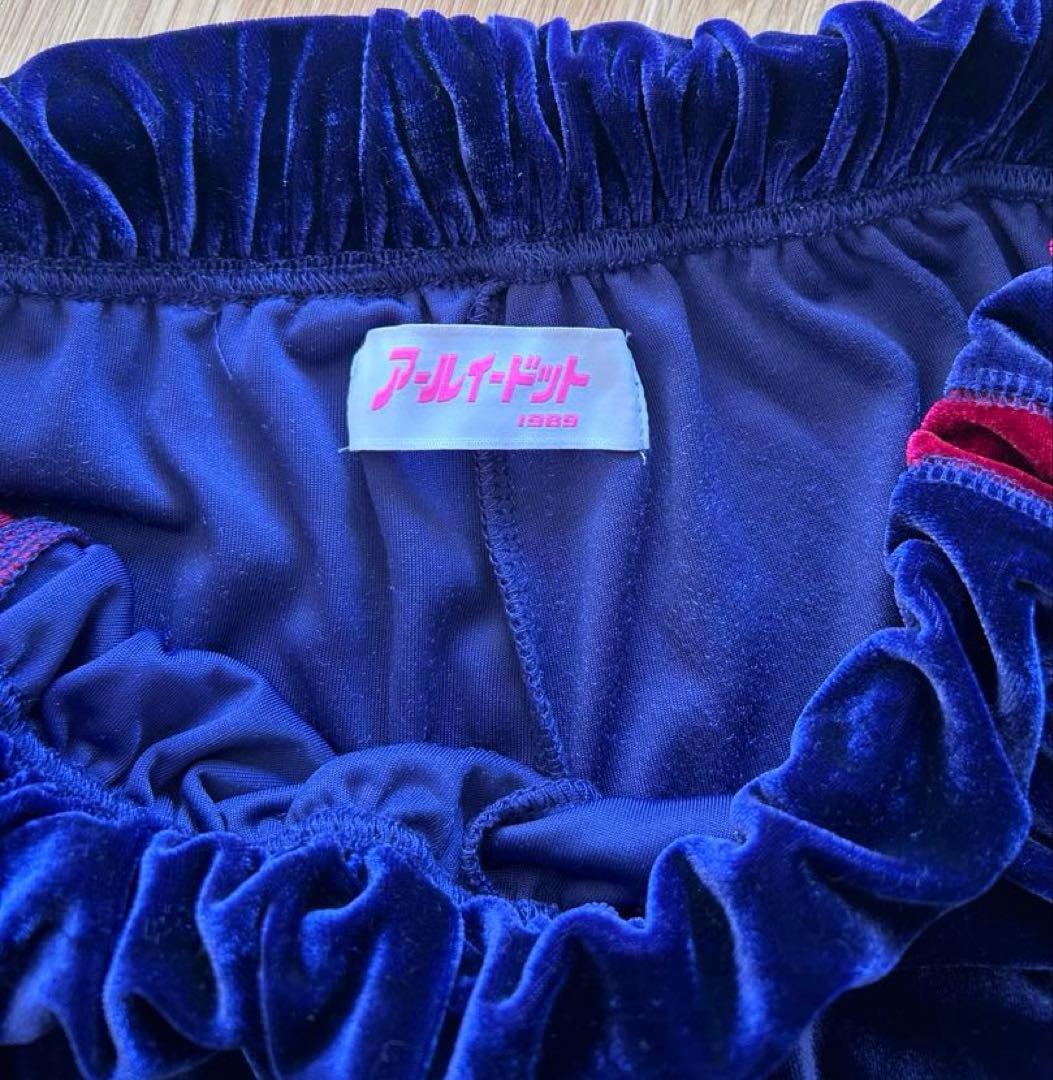 じゅ【RE.】ベロアラインパンツ アールイードット　仲里依紗