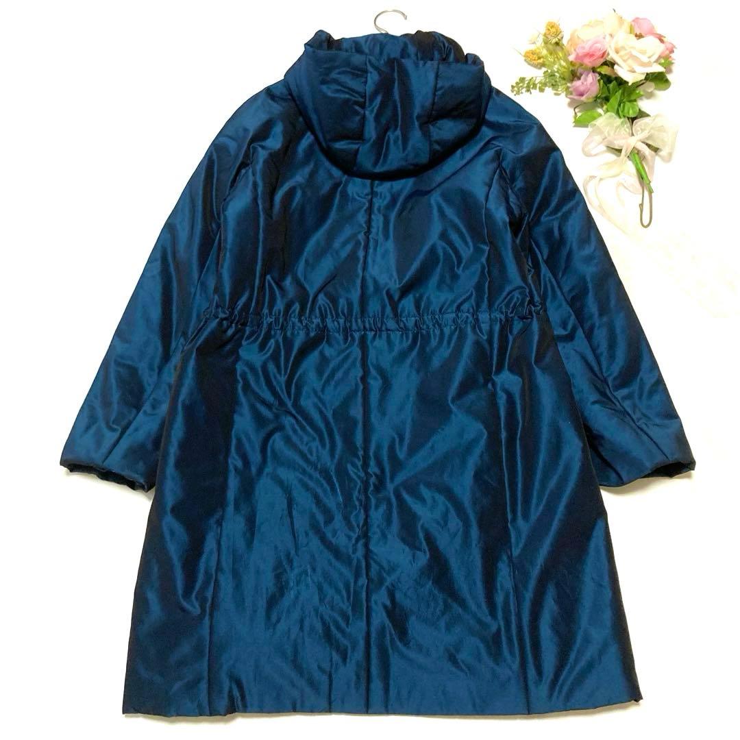 GIVENCHY ジバンシー ドローコード 中綿 フーデッドコート 42 ブルー