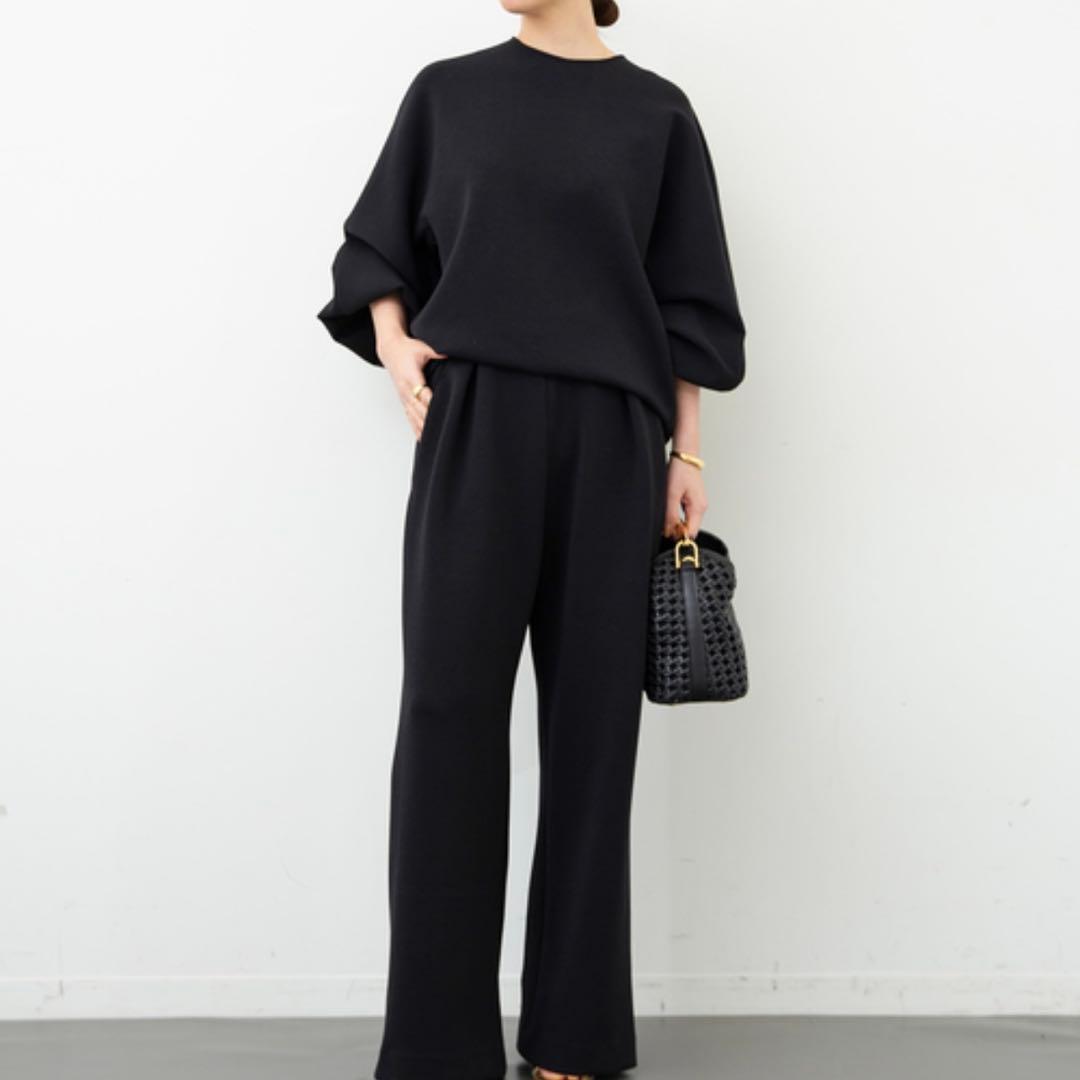 極美品/2024年✨ドゥーズィエムクラス dumblefit タックパンツ 黒