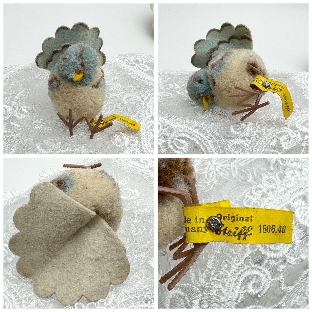 シュタイフ★Woolen Pigeon & Raven ID's完品★鳩＆カラス