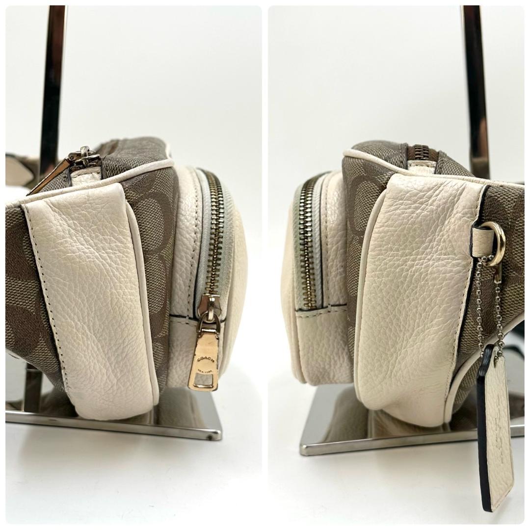 COACH コーチ シグネチャー ボディバッグ ウエストポーチ ゴールド金具