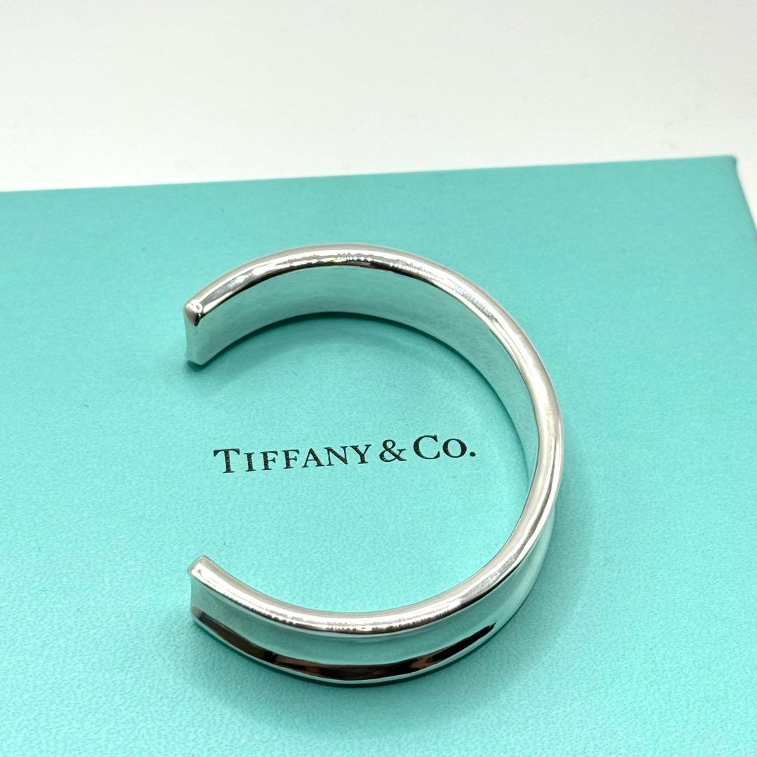 美品 ティファニー バングル 1837 ナロー シルバー 925 保存袋付き