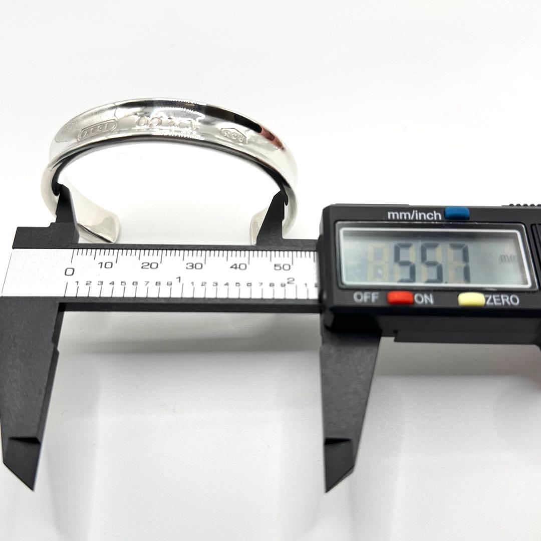 美品 ティファニー バングル 1837 ナロー シルバー 925 保存袋付き