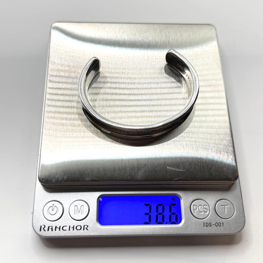 美品 ティファニー バングル 1837 ナロー シルバー 925 保存袋付き