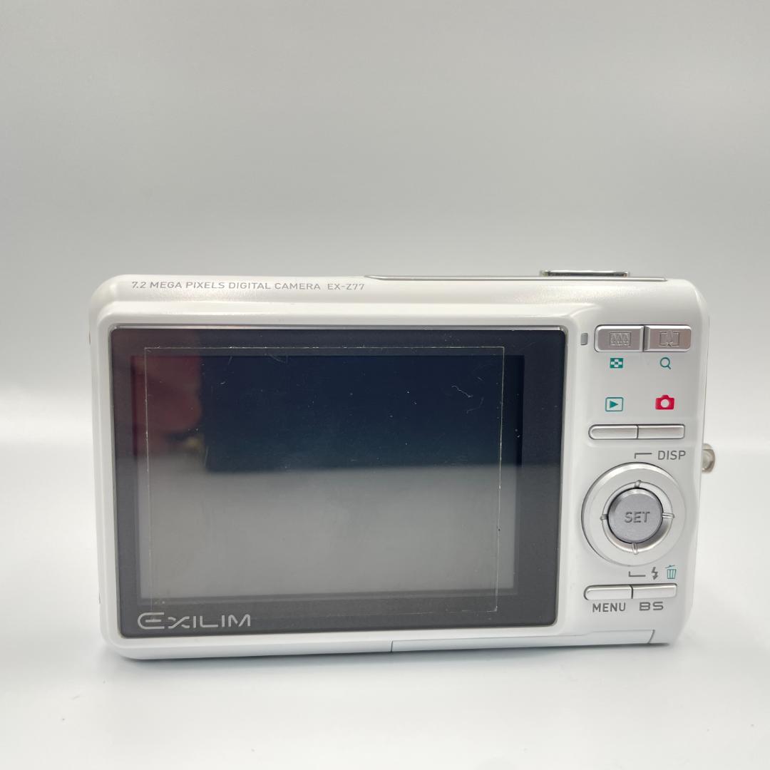 【動作品・転送特典無料あり】CASIO EXILIM EX-Z77 WHITE