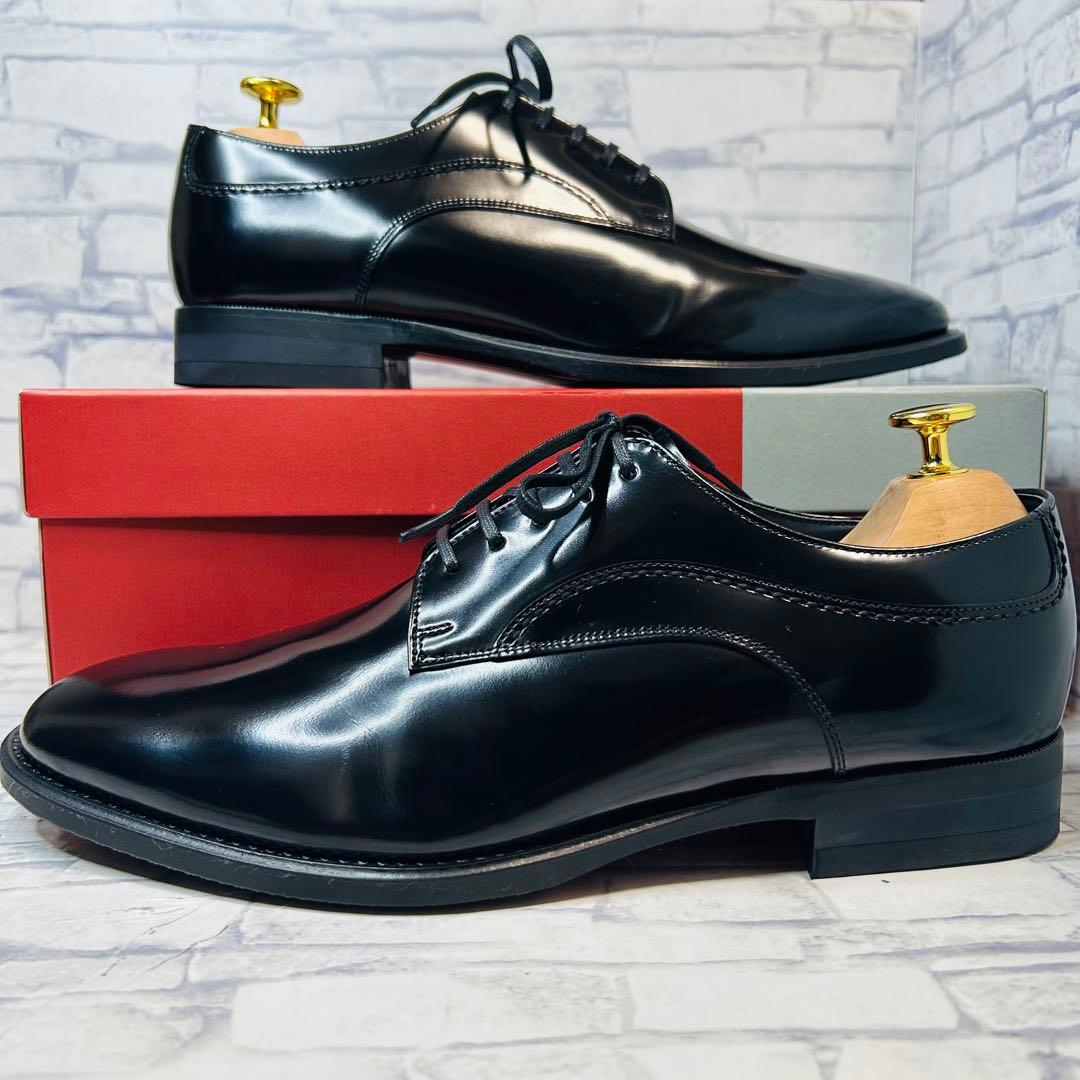 新古品 日本製 REGAL リーガル 30HR プレーントゥ 黒 24.5cm