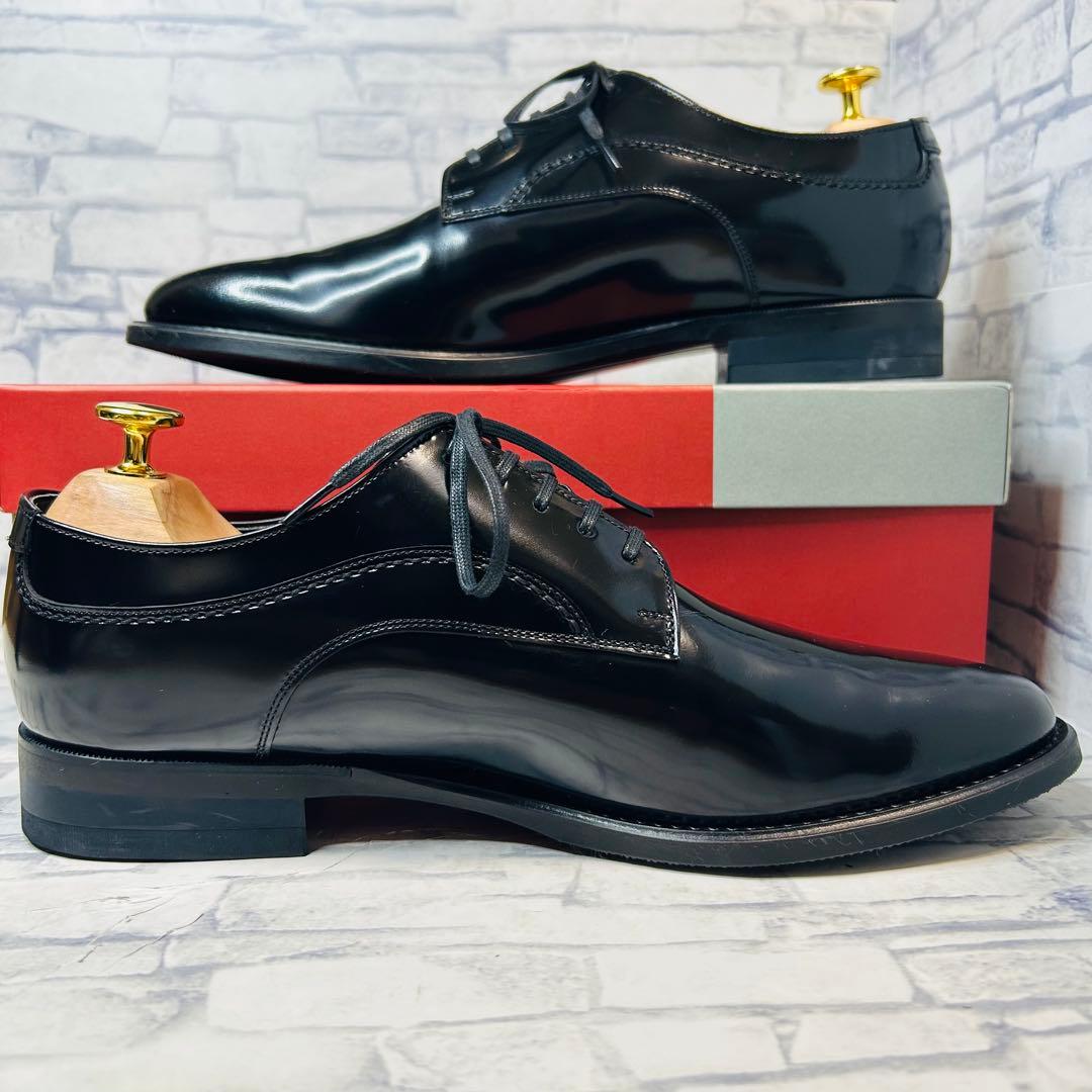 新古品 日本製 REGAL リーガル 30HR プレーントゥ 黒 24.5cm