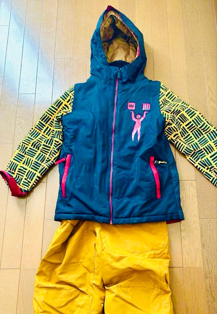 686 スノボウェア　スキーウェア　ビブパンツ　セット　キッズ