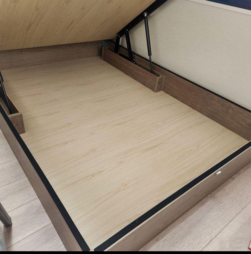 【送料込】シモンズ ダブル ベッドフレーム シェルフスリム 深型