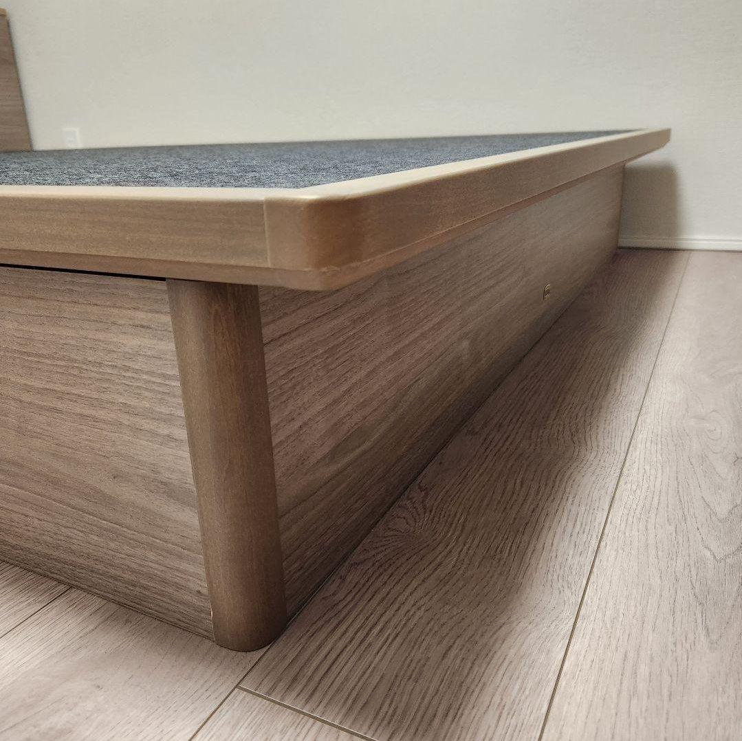 【送料込】シモンズ ダブル ベッドフレーム シェルフスリム 深型