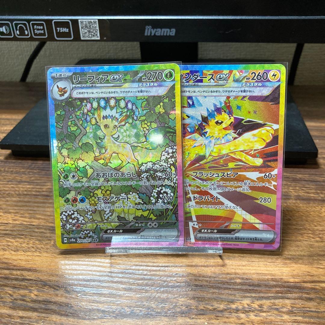 テラスタルフェス リーフィアex SAR ＆サンダースex SAR セット