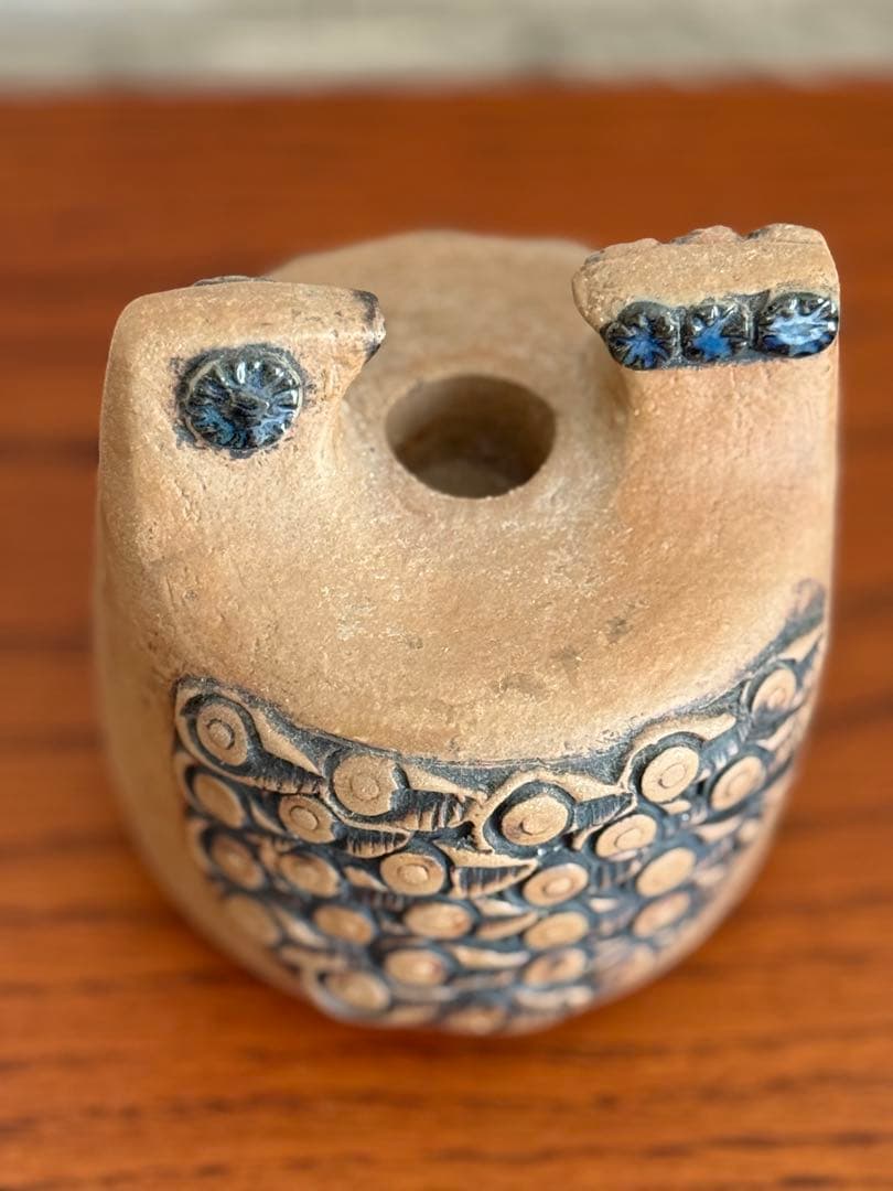 Lisa Larson 鳥のキャンドルホルダー 初期作品 刻印あり北欧陶器