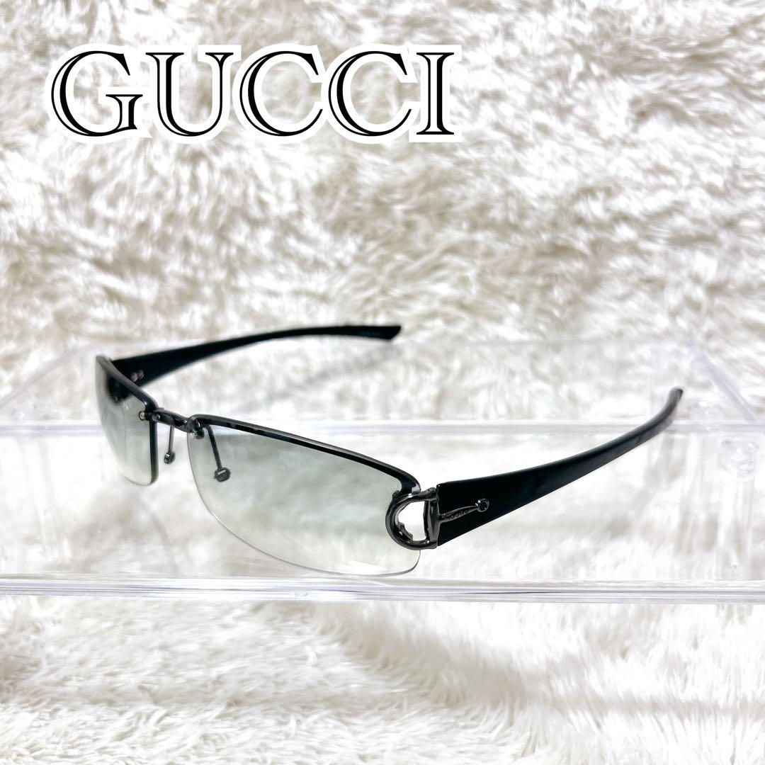 GUCCI グッチ サングラス カラーレンズ ブラック　ホースビット