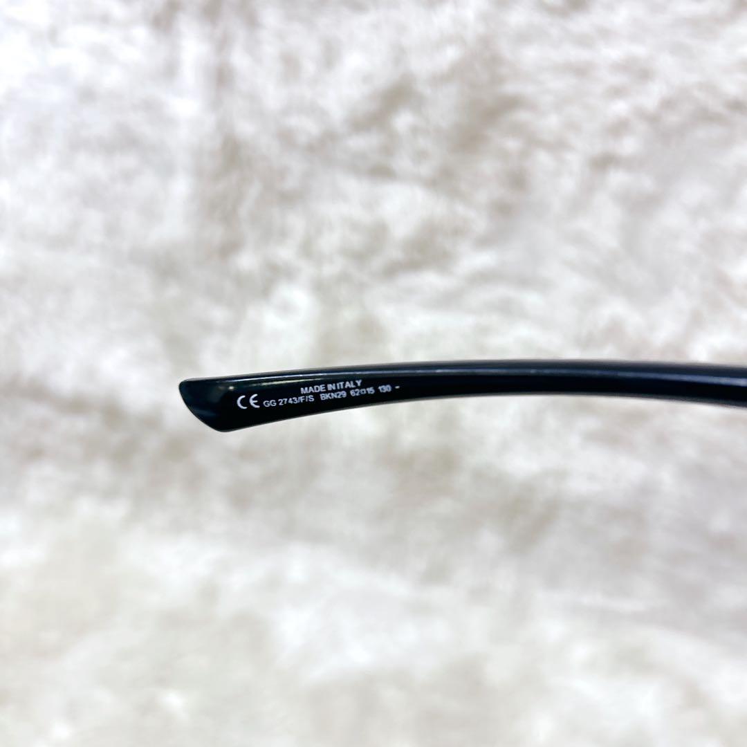 GUCCI グッチ サングラス カラーレンズ ブラック　ホースビット