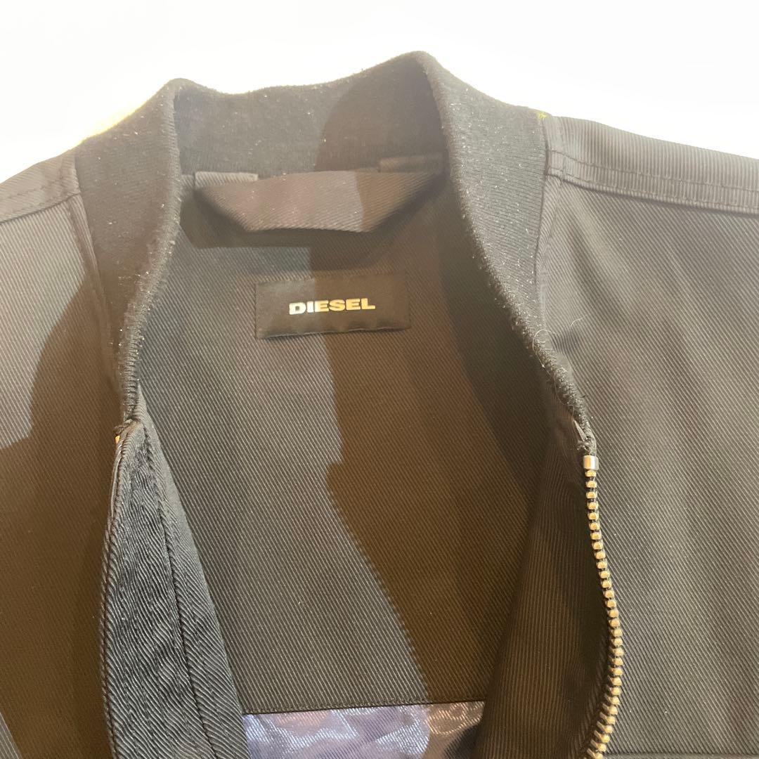 【美品】DIESEL ノーカラーブラックジャケット