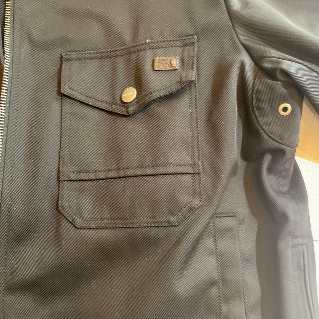 【美品】DIESEL ノーカラーブラックジャケット