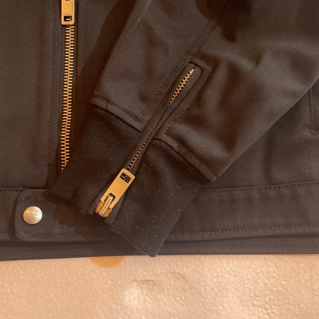 【美品】DIESEL ノーカラーブラックジャケット