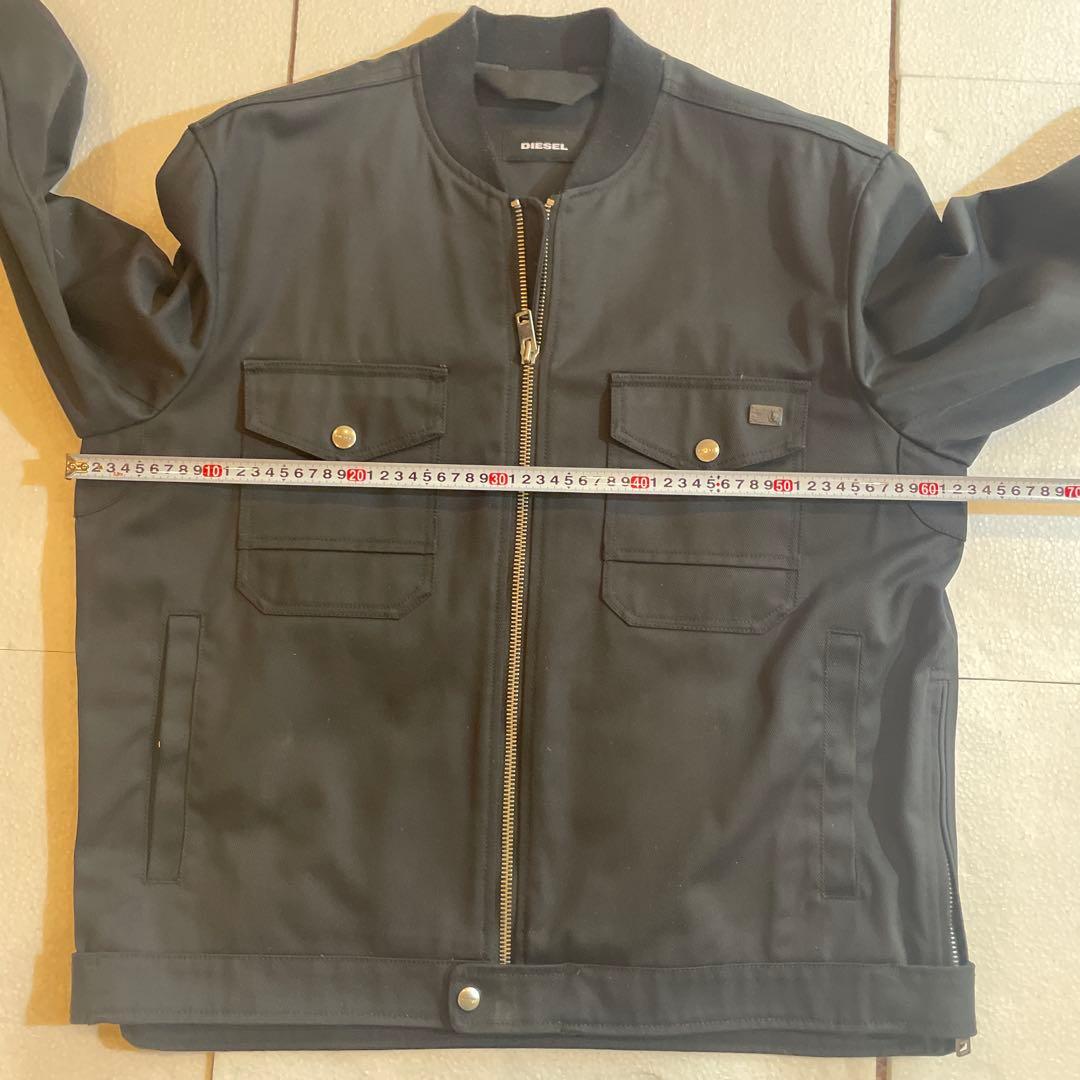 【美品】DIESEL ノーカラーブラックジャケット